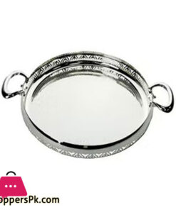 Zolten Round Serving Tray Silver - ZL2013662