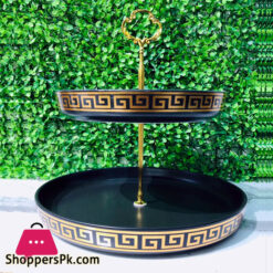 2 Tier Ceramic Porcelain Cup Cake Stand Dessert Stand