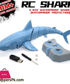 2.4GHz Remote Control Shark Boat USB Rechargeable Toy Shark Boat 4 CH Use Time 20 Minutes Radio Remote Control Shark