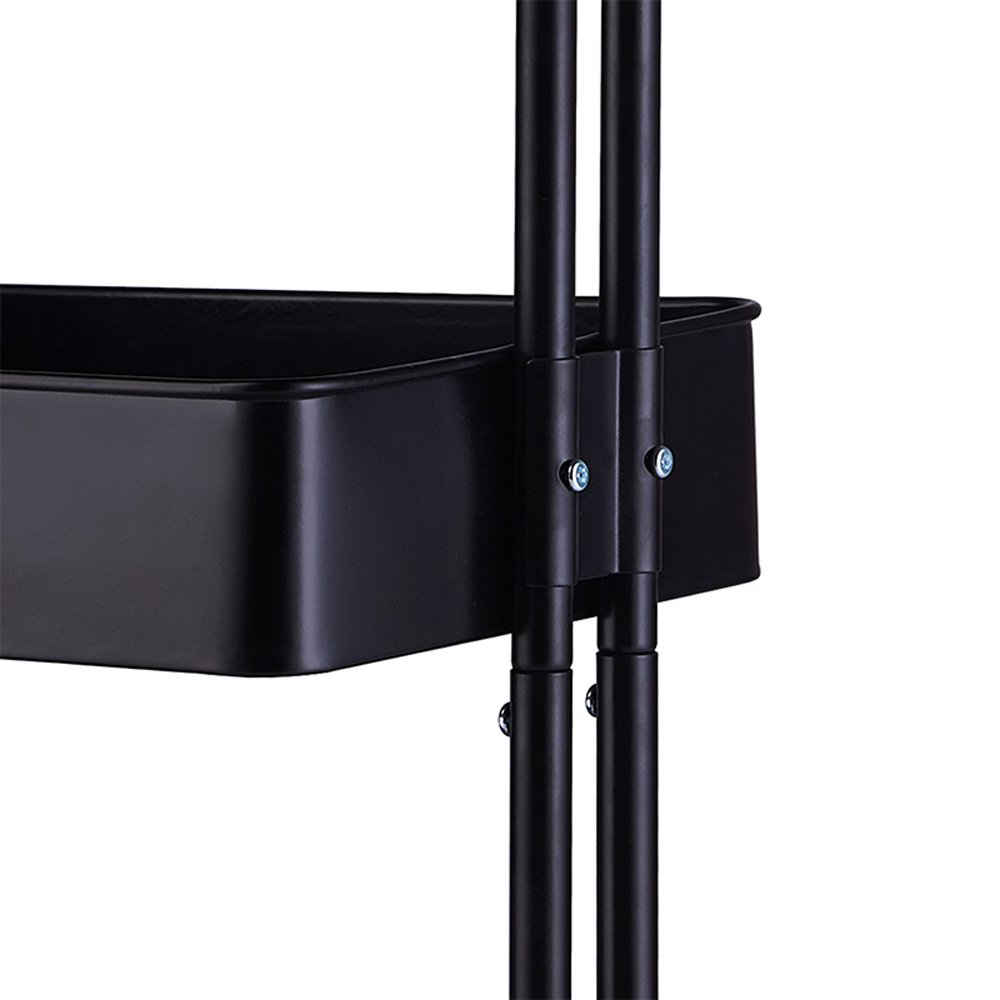 3-Tier Metal Storage Rolling Cart With Utility Handle Kitchen Carts On Wheels 360-Degree Rotation Trolley Cart, Shelving Unit For Garage Kitchen Bathroom Bedroom Office, 12 3-Tier Metal Storage Rolling Cart With Utility Handle Kitchen Carts On Wheels 360-Degree Rotation Trolley Cart, Shelving Unit For Garage Kitchen Bathroom Bedroom Office,