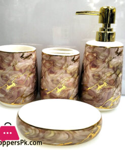 Amie-Naz Bathroom Set Marbel Design Set of 4 Pcs