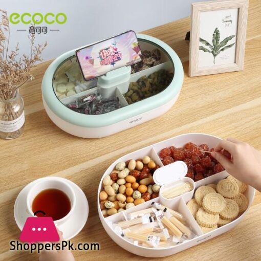 Ecoco Candy Platte Trockenen Obst Platte Hause Wohnzimmer Tisch Snack Snack Storage Box Net Rot Melone Samen Erfrischung mutter Tablett
