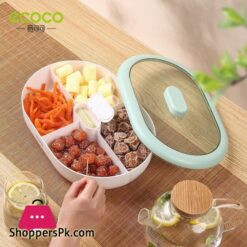 Ecoco Candy Platte Trockenen Obst Platte Hause Wohnzimmer Tisch Snack Snack Storage Box Net Rot Melone Samen Erfrischung Mutter Tablett