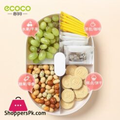 Ecoco Candy Platte Trockenen Obst Platte Hause Wohnzimmer Tisch Snack Snack Storage Box Net Rot Melone Samen Erfrischung Mutter Tablett