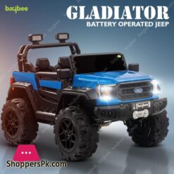 Ford Gladiator Rechargeable Battery Operated Jeep For Kids With Bluetooth Music Light Kids To Drive 2 To 10 Years Boy Girl 14 Baybee Gladiator Rechargeable Battery Operated Jeep For Kids Ride On Toy Kids Car With Bluetooth Music Light Baby Big Electric Jeep Battery Car For Kids To Drive 2 To 8 Years Boy Girl Blue