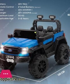 Baybee Gladiator Rechargeable Battery Operated Jeep For Kids Ride On Toy Kids Car With Bluetooth Music Light Baby Big Electric Jeep Battery Car For Kids To Drive 2 To 8 Years Boy Girl Blue