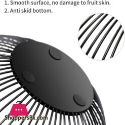 Fjronline Fruit Basket Creative Minimalist Housewares Metal Iron Fruit Bowls Black Small
