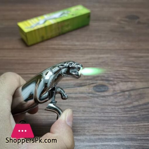 Jaguar Shape Metal Lighter Cheetah Ornament Gift for Men Smoking Accessories