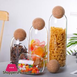 Ball Kork Bleifreien Glas Mit Deckel Flasche Lagerung Tank Versiegelt Tee Dosen Getreide Transparent Lagerung Glser Kaffee Enthltflaschen Glser Boxen