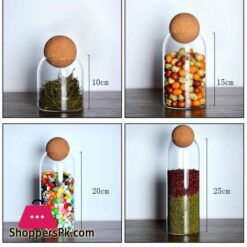Ball Kork Bleifreien Glas Mit Deckel Flasche Lagerung Tank Versiegelt Tee Dosen Getreide Transparent Lagerung Glser Kaffee Enthltflaschen Glser Boxen