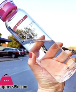350ml Koreanische Nette Candy Farbe Glas Wasser Flasche fr Gilr Tragbare Outdoor Saft Trinken FlaschenWasserflaschen