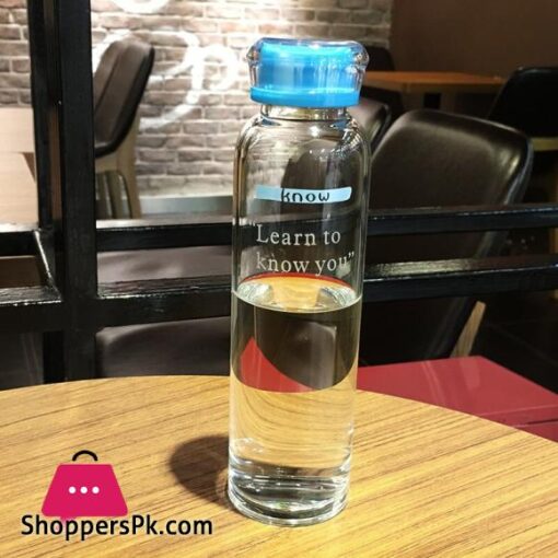 350ml Koreanische Nette Candy Farbe Glas Wasser Flasche fr Gilr Tragbare Outdoor Saft Trinken FlaschenWasserflaschen