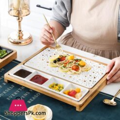 Steak Teller Mit Griff Holz Tablett Fr Home Holz Geschirr Western Restaurant Online Berhmtheit Abendessen Platte