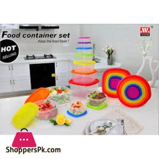 Rainbow 7pcs Food Container Safe Fridge Storage Freezer Microwave Box Lid Kitchen Strong Plastic
