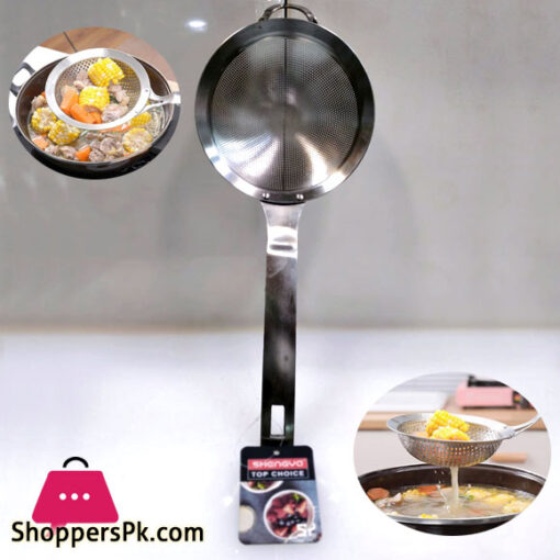 Shengya Fine Mesh Skimmer Spoon Slotted Spoon  Strainer for Kitchen Cooking Frying Tool Oil Filter 11 CM