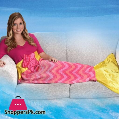 Snuggie Tails Mermaid Blanket For Adults Pink