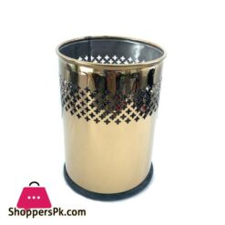 Ss Waste Basket Gold