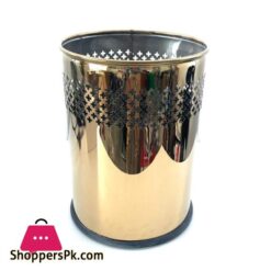 Ss Waste Basket Gold