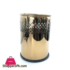 Ss Waste Basket Gold