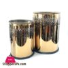 Waste Basket Gold Set Of 2