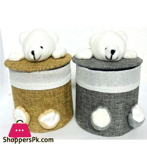 Bolan Cute White Bear Basket 1Pc - 5.5 Inches