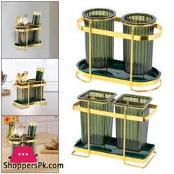 Cutlery Storage Rack Multifunctional Standing Wall Mounted Utensil Drain Holder for Cooking Tableware