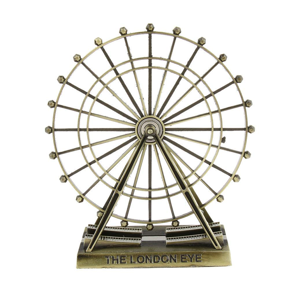 Decorative Metal London Eye Ferris Wheel Model Home Office Table Desk Top Ornaments Birthday Gift