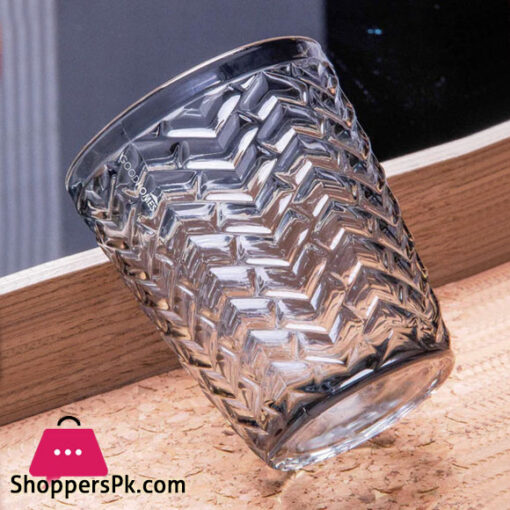 Delisoga Glass Emboss Design Tumbler Set of 6 - Pcs
