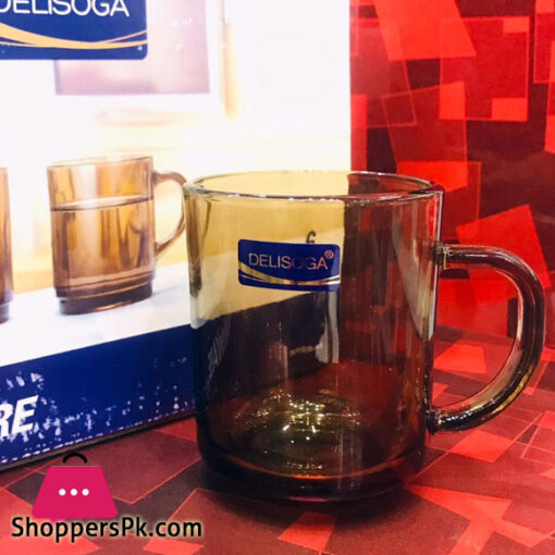 Delisoga Glass Tea Cup - Brown Color