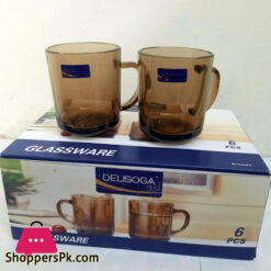 Delisoga Glass Tea Cup - Brown Color