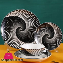 Dover TDL Elegant Dinner Service Set Porcelain - 24 piece