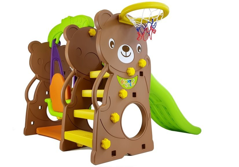 Infantes Bear Swing With Slide With Basketball Ring - Chd-161 - Korea Made