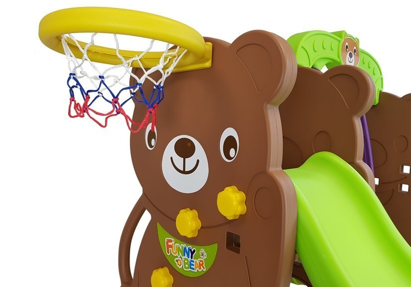 Infantes Bear Swing With Slide With Basketball Ring - Chd-161 - Korea Made