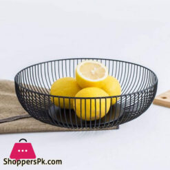 Fruit Basket - Creative Minimalist Housewares Metal Iron Fruit Bowls Black