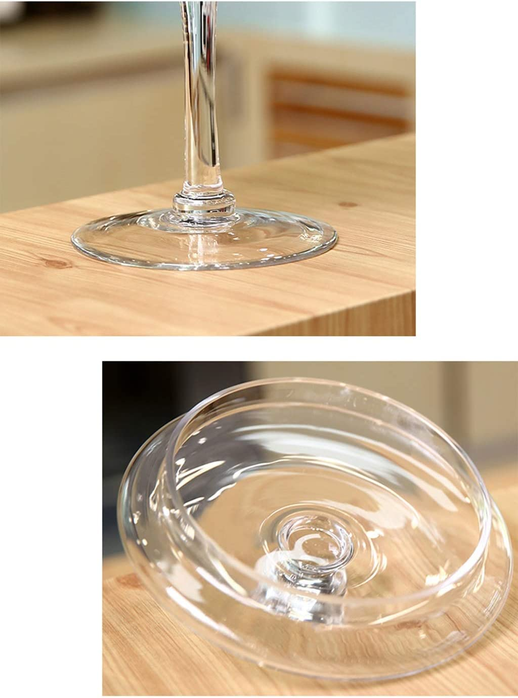 High Pastry Display Stand Wedding Dessert Fruit Tray Glass Dust Cover Candy Chocolate Jar Living Room Decoration Food Container (8 Inch)