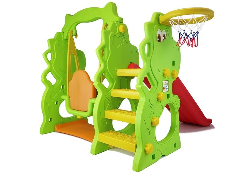 Infantes Dino Swing With Slide With Basketball Ring - Chd-171 - Korea Made