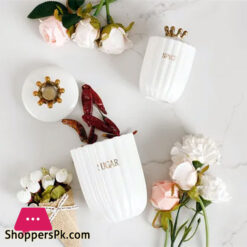 Kitchen Luxury Crown Gold Stand Seasoning Jar Spice Storage Jar Set Of 8