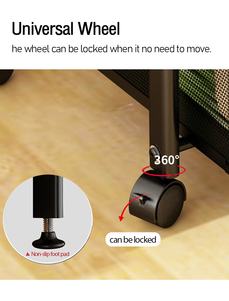 Kitchen Rotating Trolley Portable Storage Rack Square Design Fruits &Amp; Vegetable Onion Basket Organizer Holder Stand For Kitchen - 5 Tier