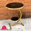 Luxury Wood Marble Texture End Table Decor &Amp; More Round Coffee Table With Storage Shelf For Home &Amp; Living Room