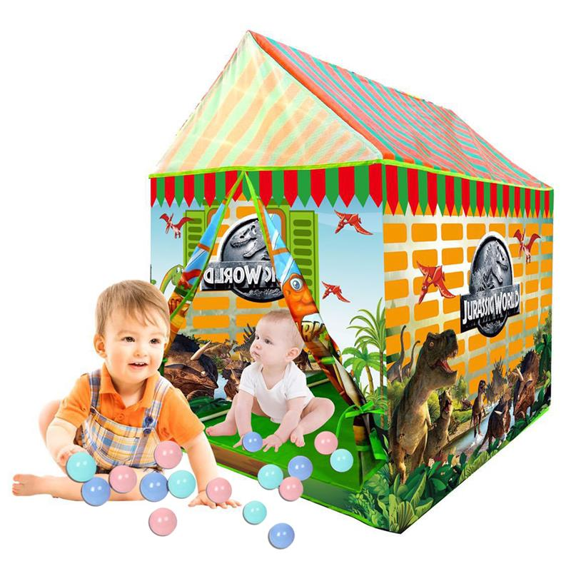 Play Kids Tent Children Indoor Outdoor Dinosaur House Folding Cubby Toys Tent Gifts Children Playhouse