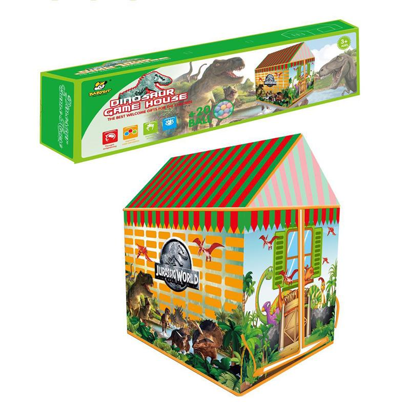 Play Kids Tent Children Indoor Outdoor Dinosaur House Folding Cubby Toys Tent Gifts Children Playhouse