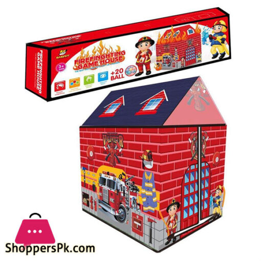 Play Kids Tent Children Indoor Outdoor Fire Fighting House Folding Cubby Toys Tent Gifts Children Playhouse