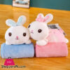 Plush Toy Rabbit Pillow Stuffed Bunny Rabbit Pillows On The Bed With Blanket