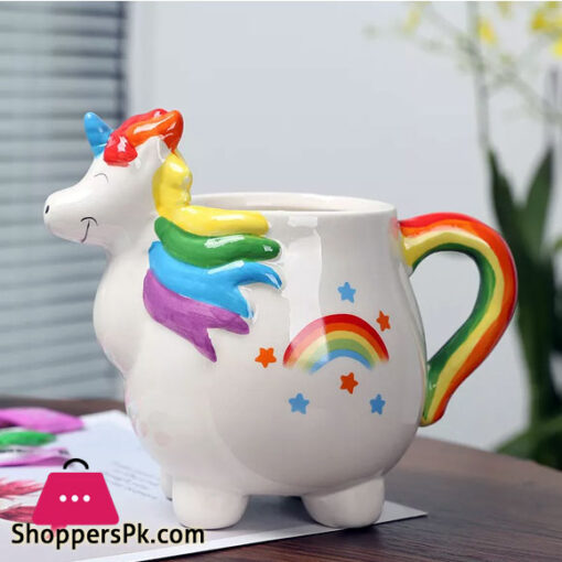 Rainbow Unicorn Mugs Ceramic Coffee Tea Milk Cups Porcelain Tumblers for Girl Women Gift