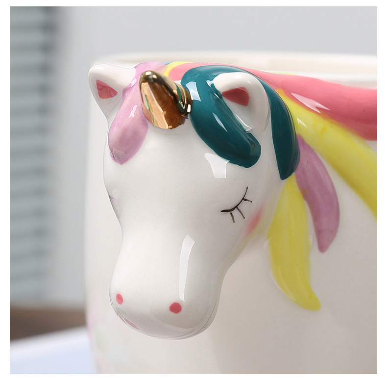 Rainbow Unicorn Mugs Ceramic Coffee Tea Milk Cups Porcelain Tumblers For Girl Women Gift
