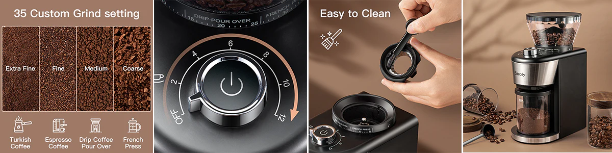 Sboly Electric Coffee Grinder Cg9702A-Gs3