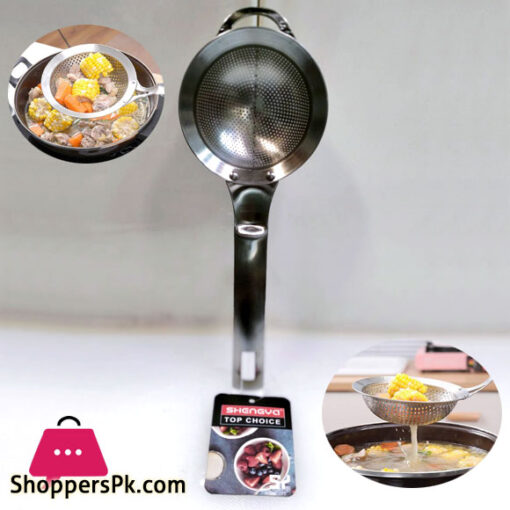 Shengya Fine Mesh Skimmer Spoon Slotted Spoon  Strainer for Kitchen Cooking Frying Tool Oil Filter 30 x 8 CM