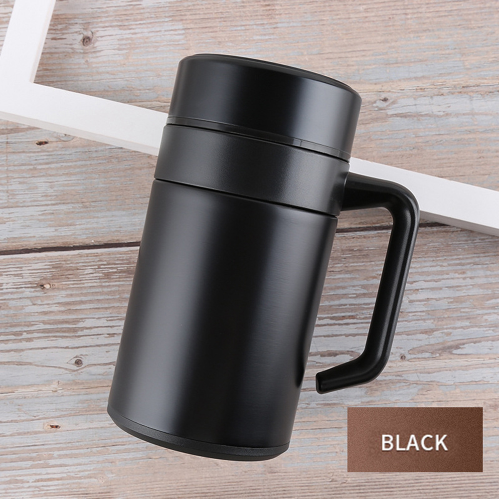 Coffee　Leak　316　Vacuum　Proof　Cup　Thermos　Cups　Handle　Mugs　Insulation　SUS　With　Lid　Water　Strainer　Stainless　Tea　Steel　Bottle