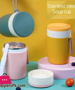 Stainless Steel Vacuum Flask Soup Cup Thermal Bottle Outdoor Food Container 450ML