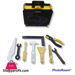 Toy Wooden Tool Box With 9Pcs Accessories